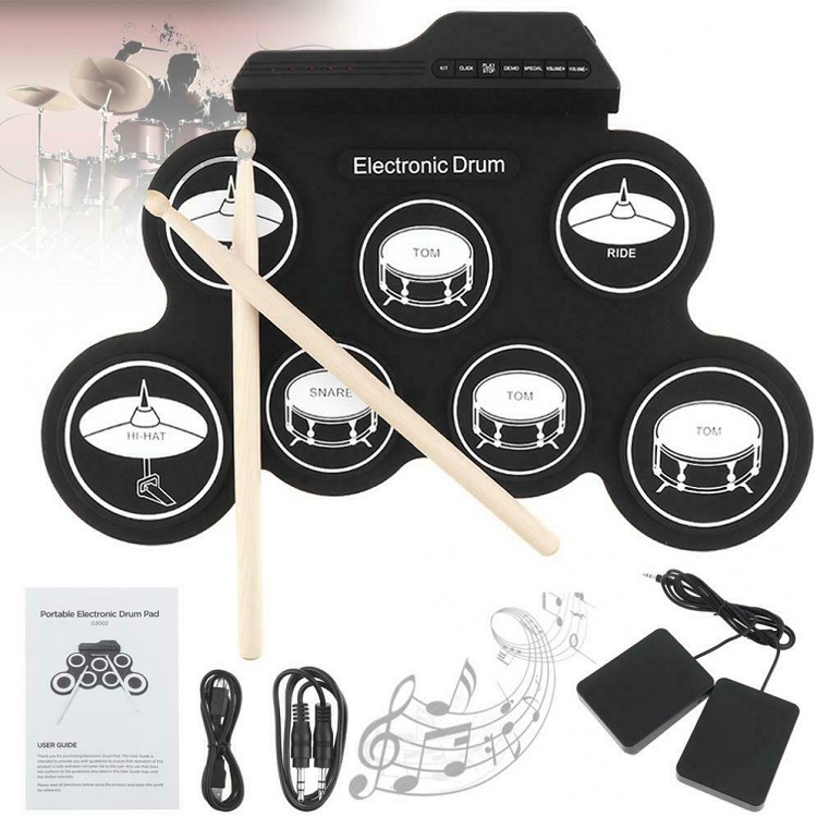 Musical Instrument Drum - Drum Pad Silikon Berkualitas Tinggi, Kit