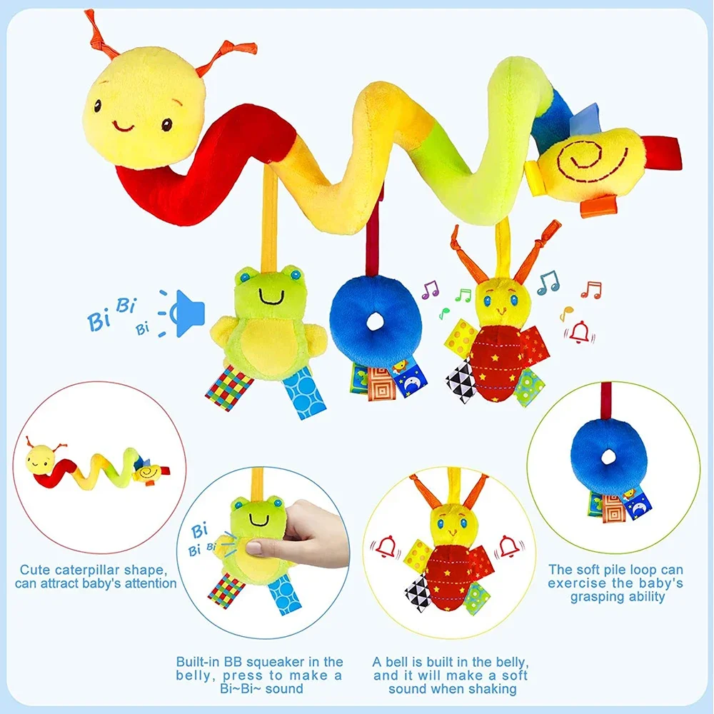 Musical Instrument Rattle - Mainan Kereta Dorong Spiral Mainan Sensorik