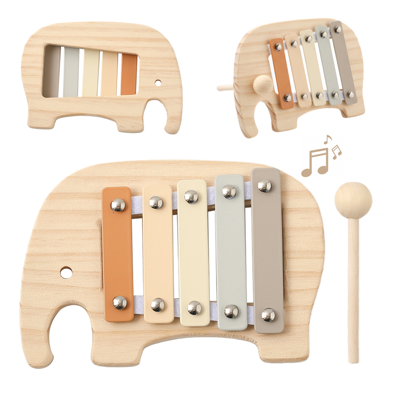 Musical Instrument Xylophone - Mainan bayi Montessori, instrumen perkusi gajah