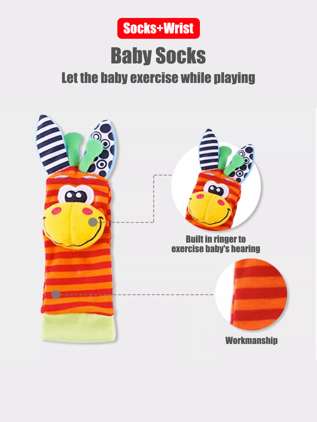 4 buah/set mainan kaus kaki ke - Musical Instrument Rattle ulasan dan harga