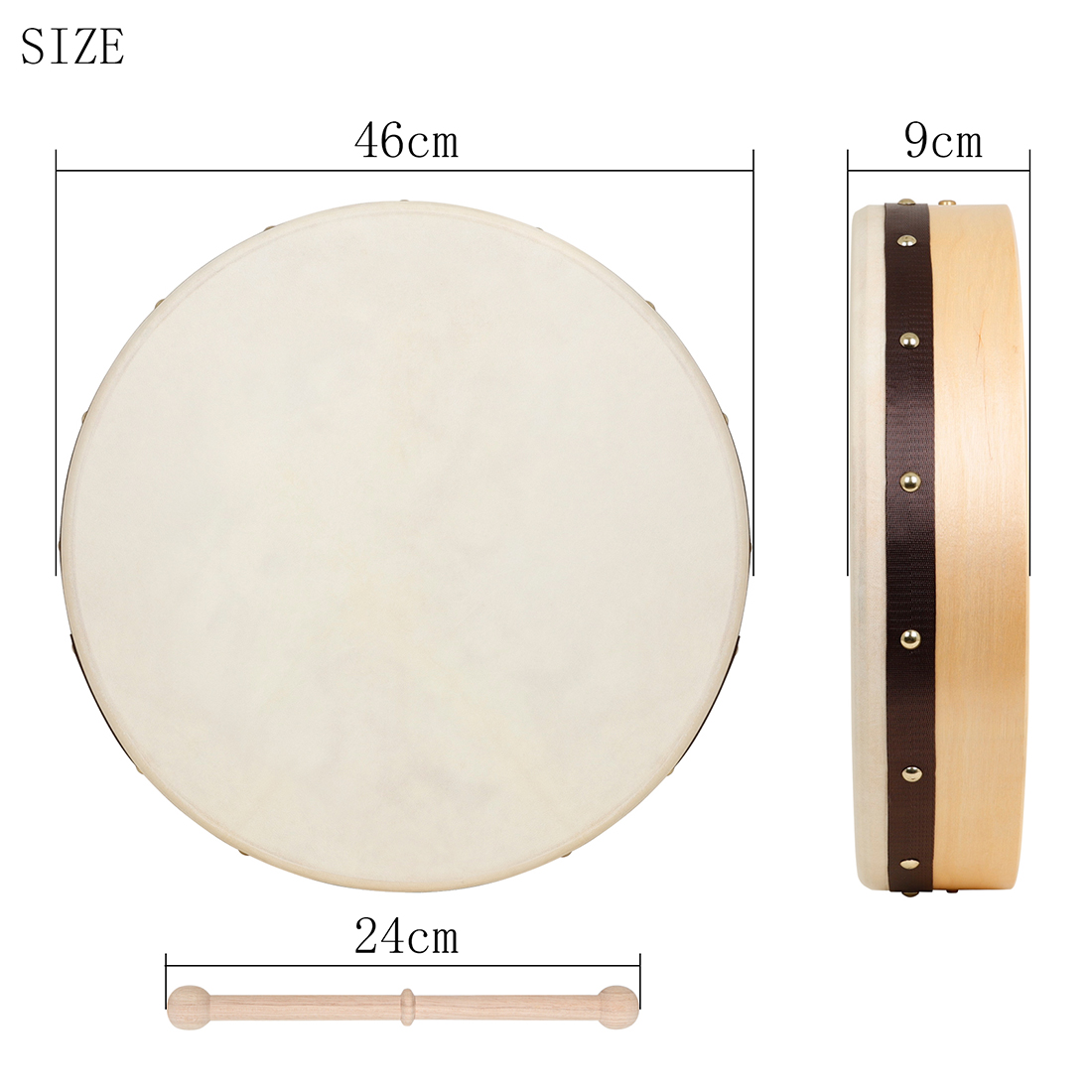 Drum Bodhran Irlandia dengan K - Frame Drum Goat Skin ulasan dan harga