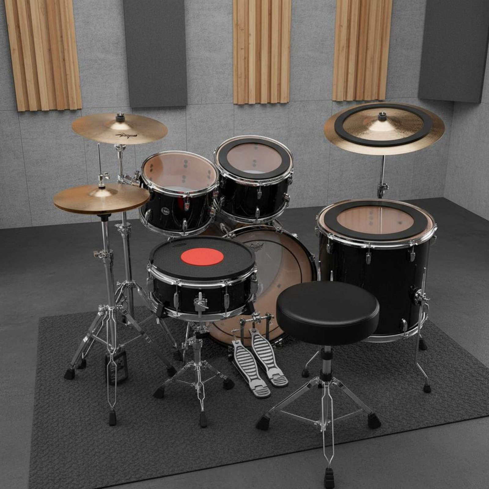 Peredam Suara Drum dan Cymbal, - Musical Instrument Drum ulasan dan harga