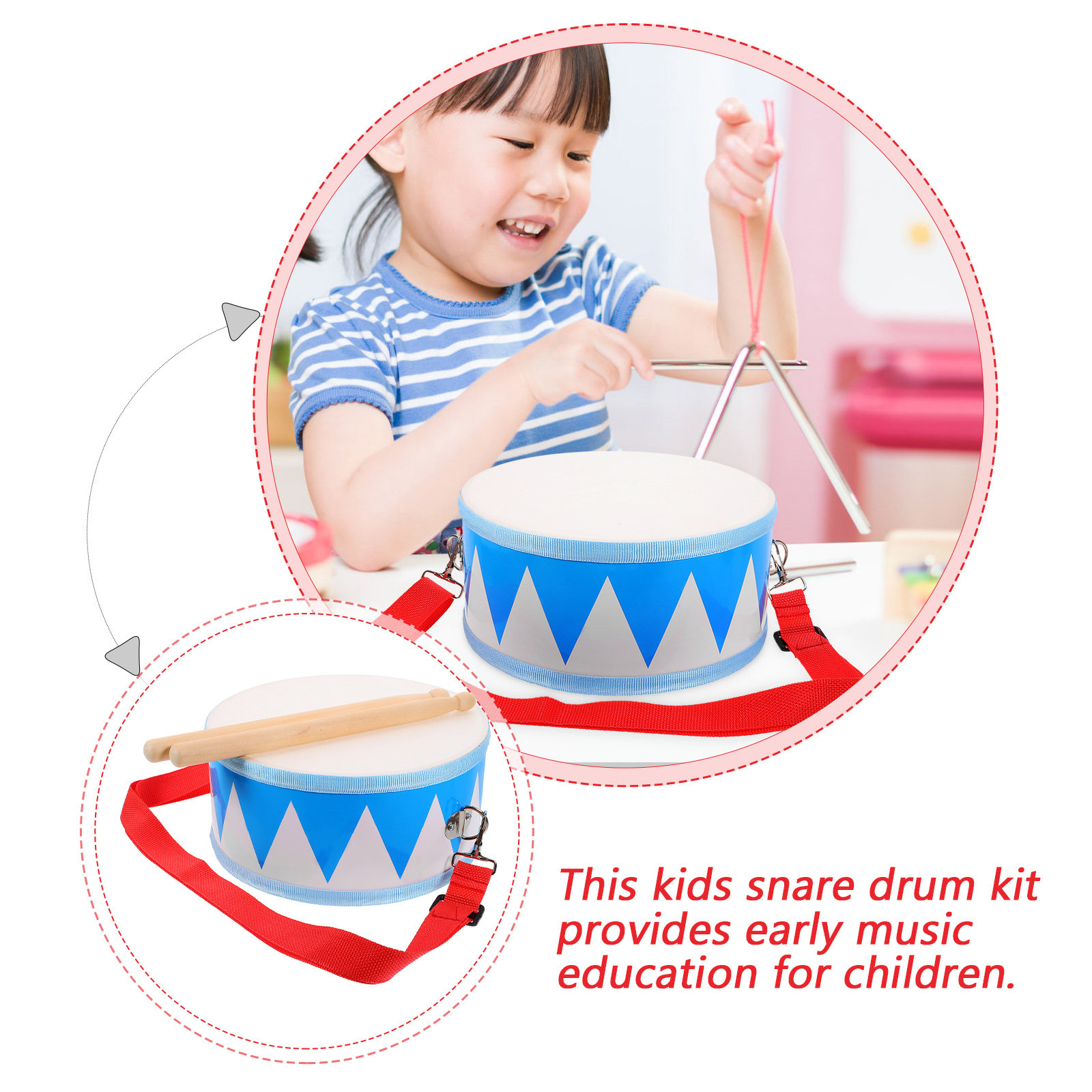 1 Set Drum Kayu untuk Balita,  - Musical Instrument Kids ulasan dan harga
