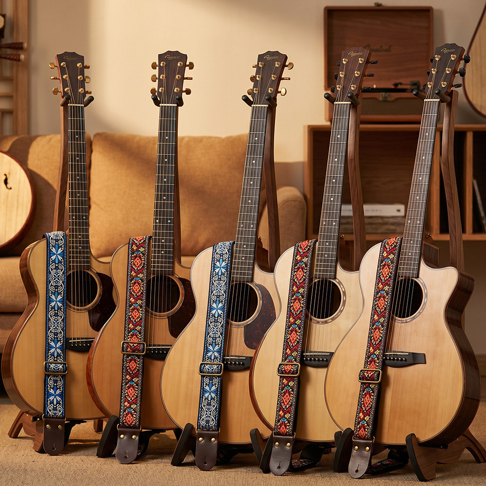 Tali Gitar Bordir Motif Vintag - Musical Instrument Bass ulasan dan harga
