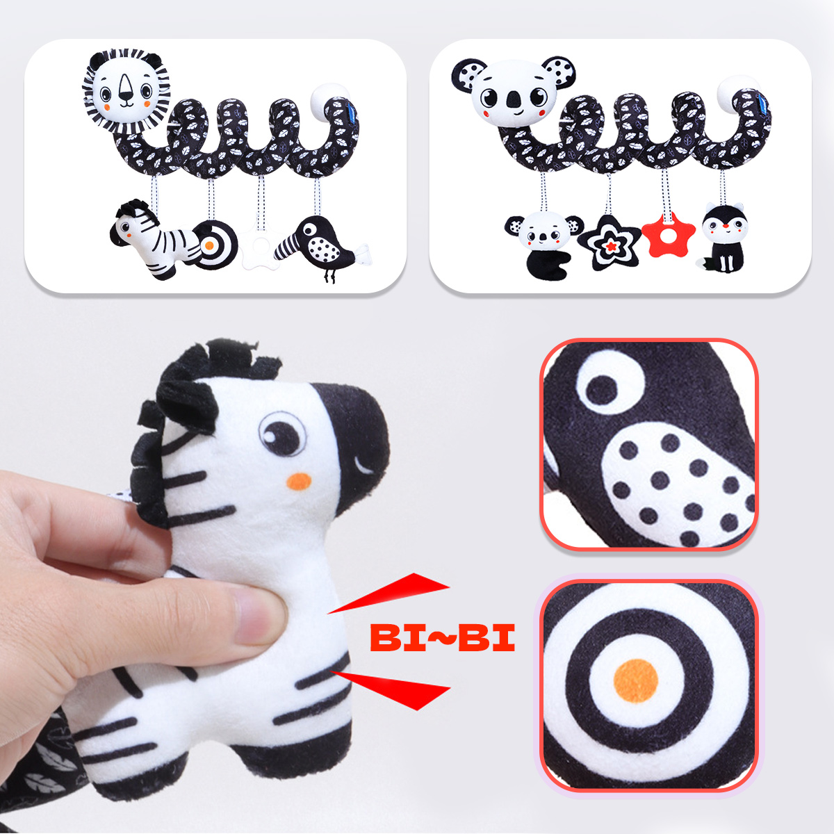 Mainan Gantung Spiral Plush Ba - Musical Instrument Rattle ulasan dan harga